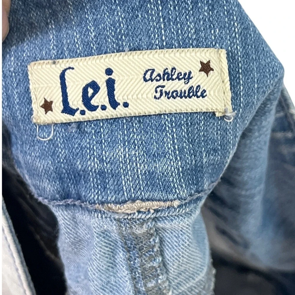 LEI Vintage Low‎ Rise Short Micro Light Blue Denim Skirt Y2K Preppy Baddie Jr 13